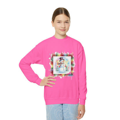 Snowman Youth Crewneck Sweatshirt - Cozy Holiday Apparel