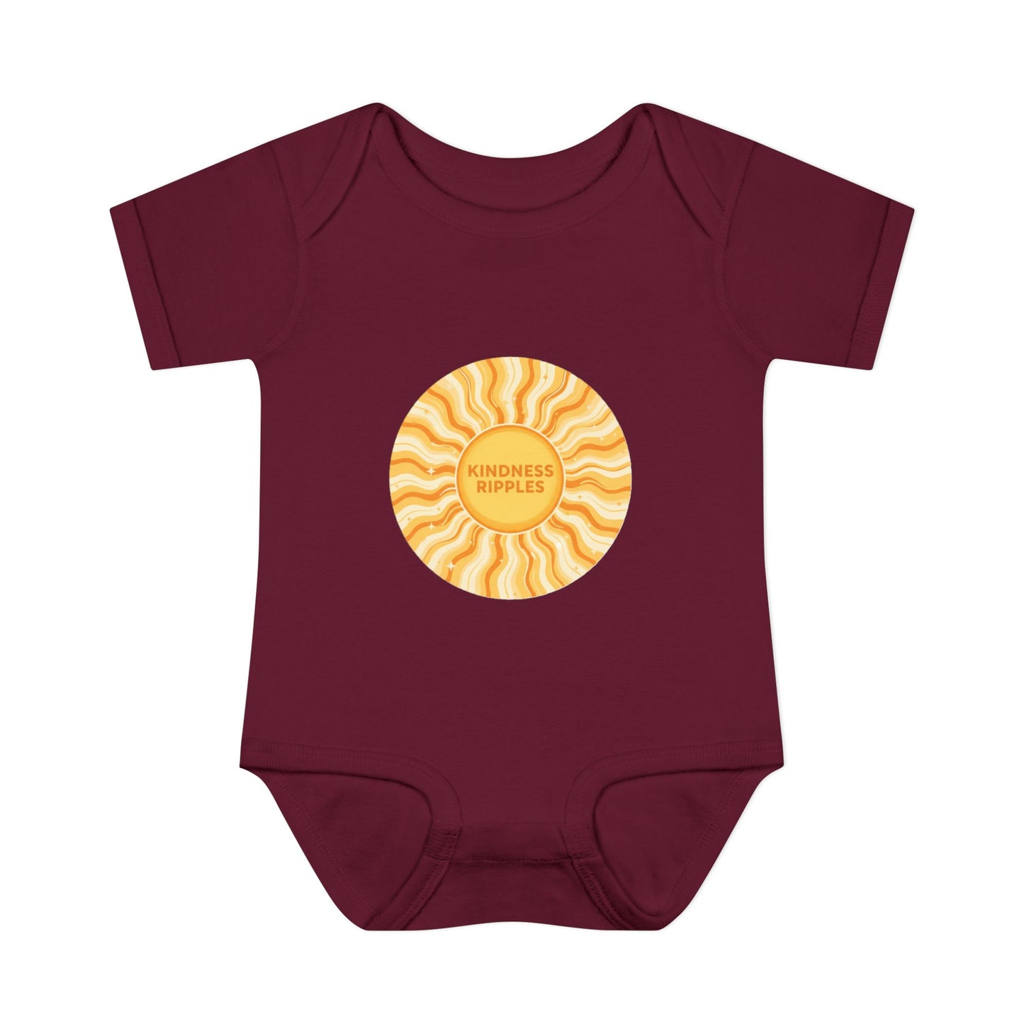 Sunshine Infant Bodysuit - "Mindfulness Ripple" Design for Newborns