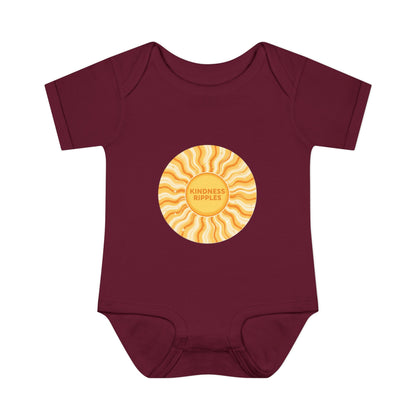 Sunshine Infant Bodysuit - "Mindfulness Ripple" Design for Newborns