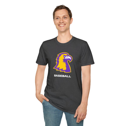 Golden Eagle Baseball T-Shirt – Purple & Gold Team Logo Tee
