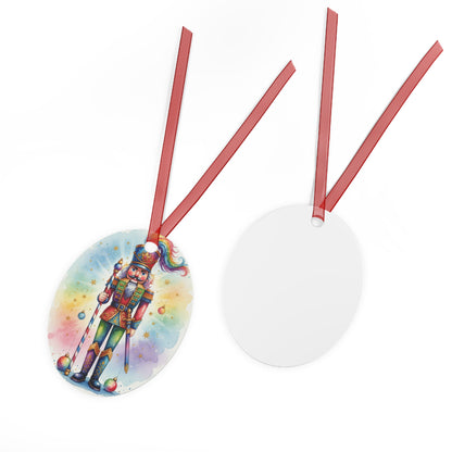 Nutcracker Metal Ornament for Holiday Decor