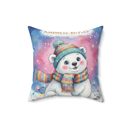 Cute Polar Bear Christmas Pillow