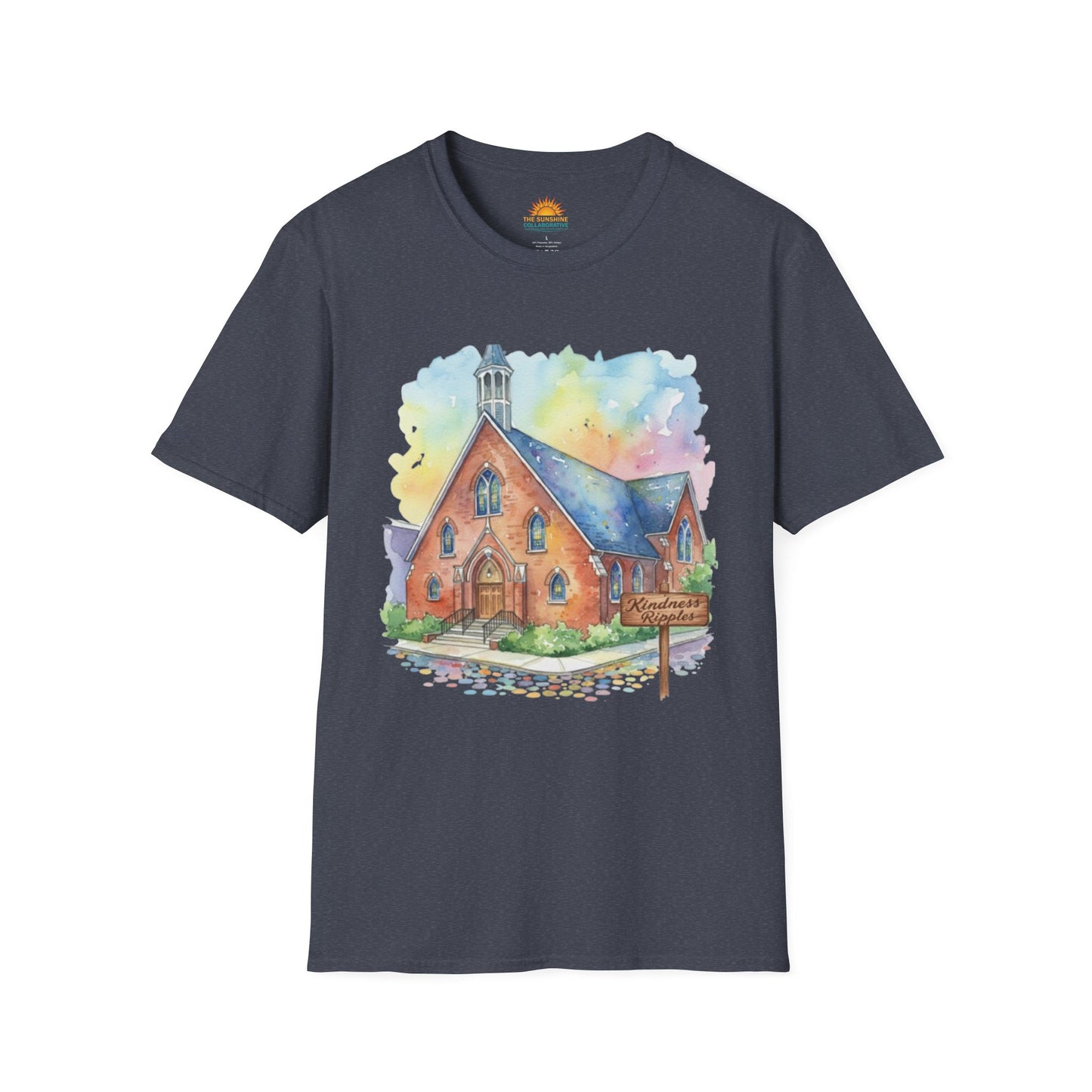 Watercolor Church Unisex Softstyle T-Shirt - Homage to the St. William Community