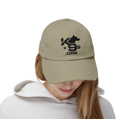 K9s.org Distressed Baseball Cap – Tactical Dog Rescue Logo Hat