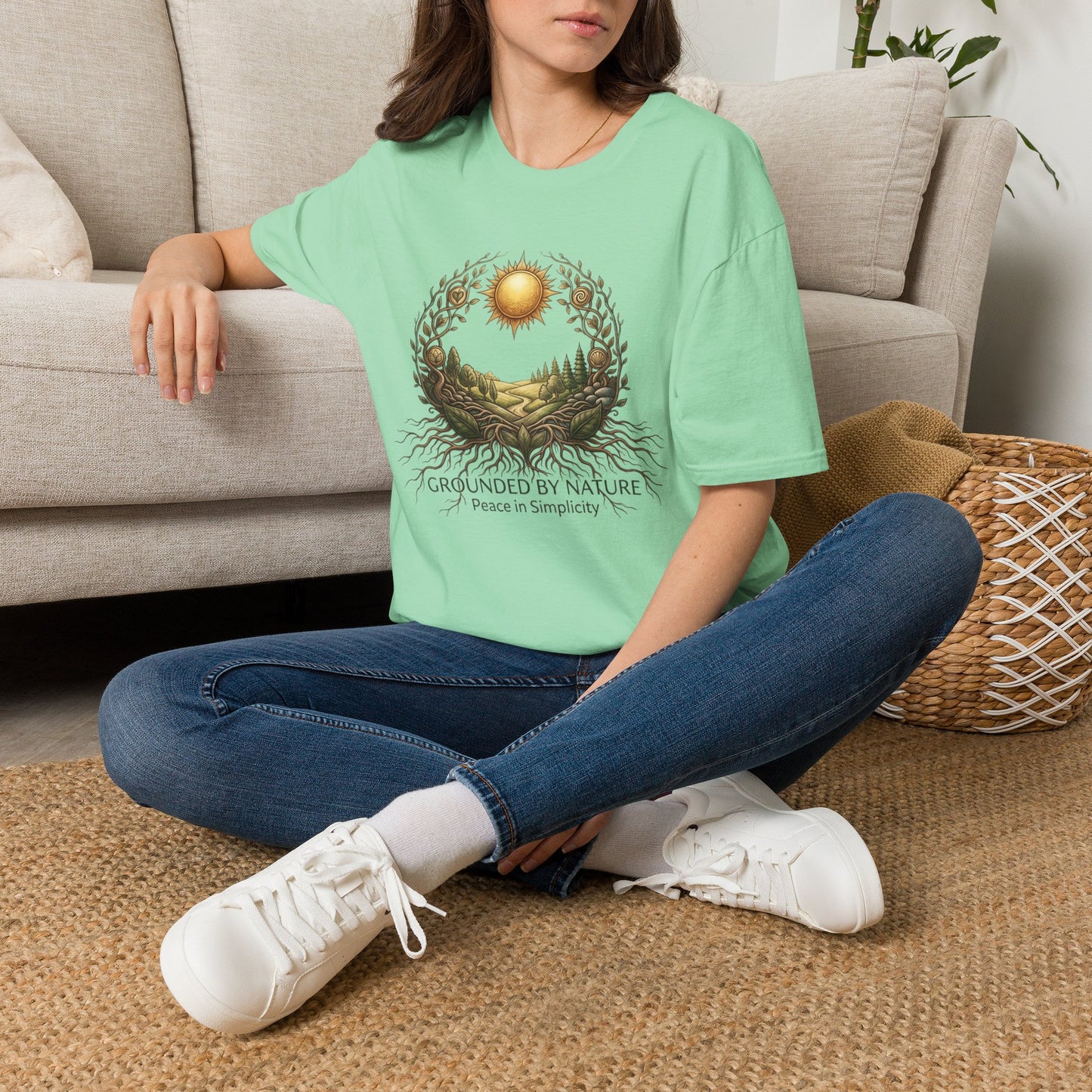 Nature Sunscape T-Shirt — Surrounded by Nature Graphic