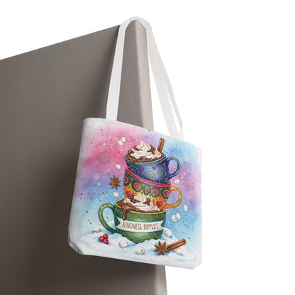 Colorful Hot Cocoa Tote Bag – Festive Winter Vibes