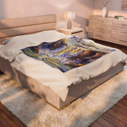 Kindness Ripples Velveteen Plush Blanket, Cookeville, TN, Waterfall Capital of the World