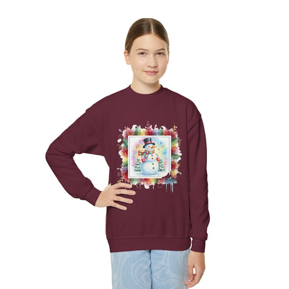 Snowman Youth Crewneck Sweatshirt - Cozy Holiday Apparel