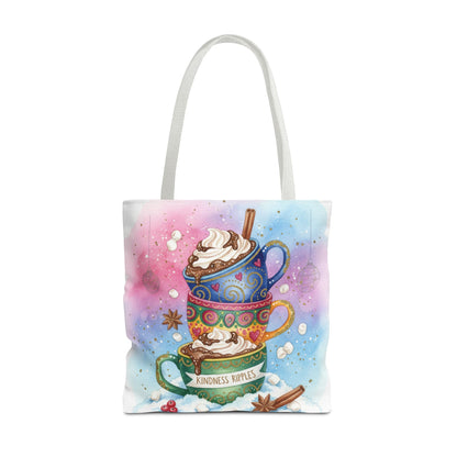 Colorful Hot Cocoa Tote Bag – Festive Winter Vibes