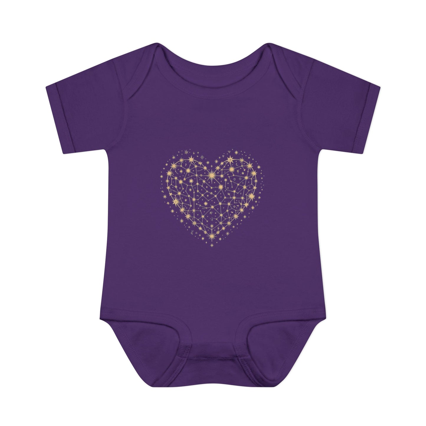Heart Star Pattern Infant Bodysuit