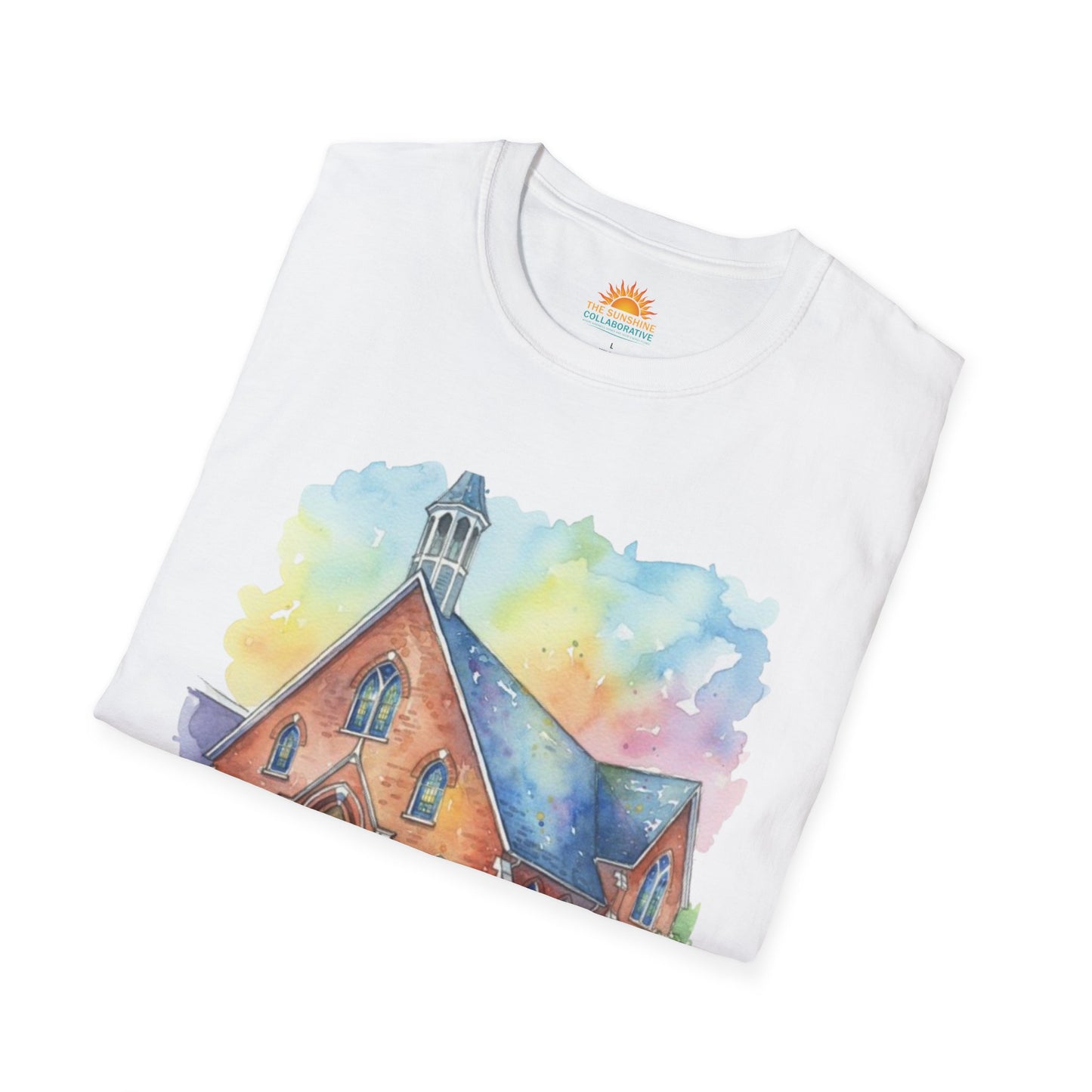 Watercolor Church Unisex Softstyle T-Shirt - Homage to the St. William Community