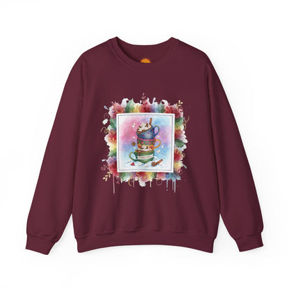 Cozy Holiday Crewneck Sweatshirt - Hot Cocoa Vibes