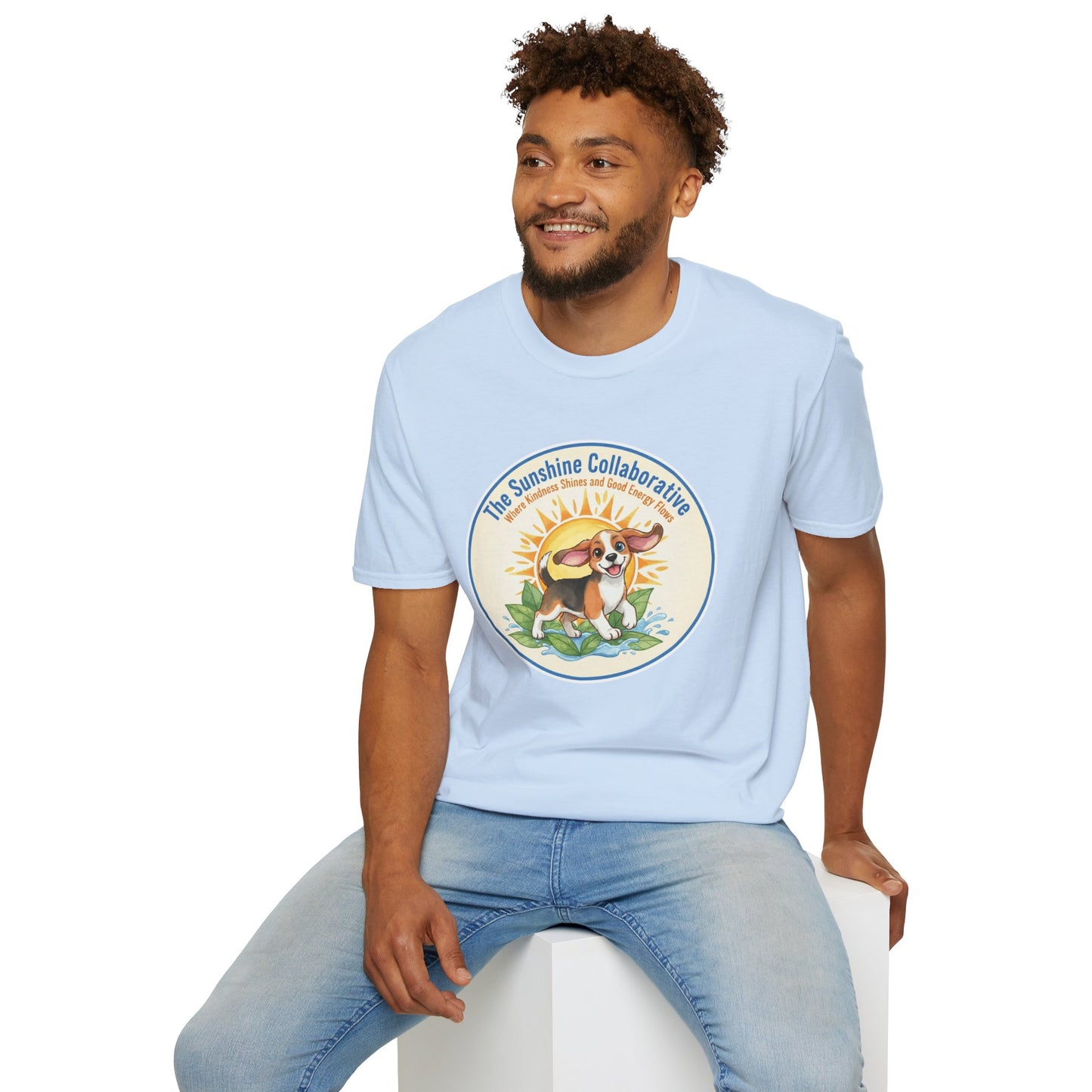 T-Shirt — 'The Sunshine Collaborative' Cute Beagle Sun Logo