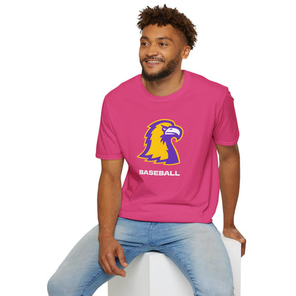 Golden Eagle Baseball T-Shirt – Purple & Gold Team Logo Tee