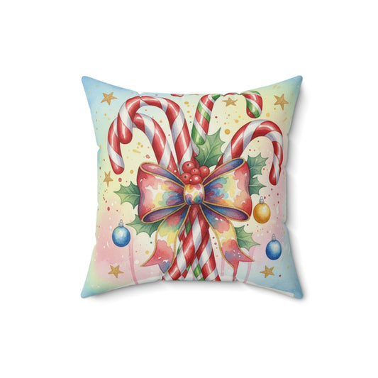 Christmas Candy Cane Decorative Pillow