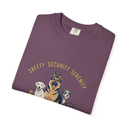 Safety Security Serenity T-Shirt — Dog Pack Graphic Tee