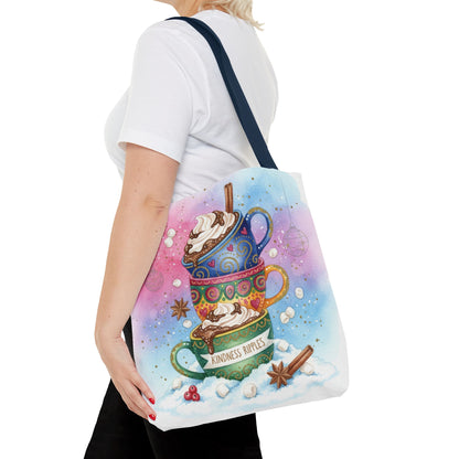 Colorful Hot Cocoa Tote Bag – Festive Winter Vibes