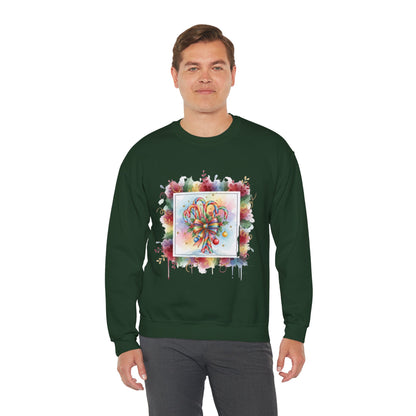 Christmas Candy Cane Crewneck Sweatshirt