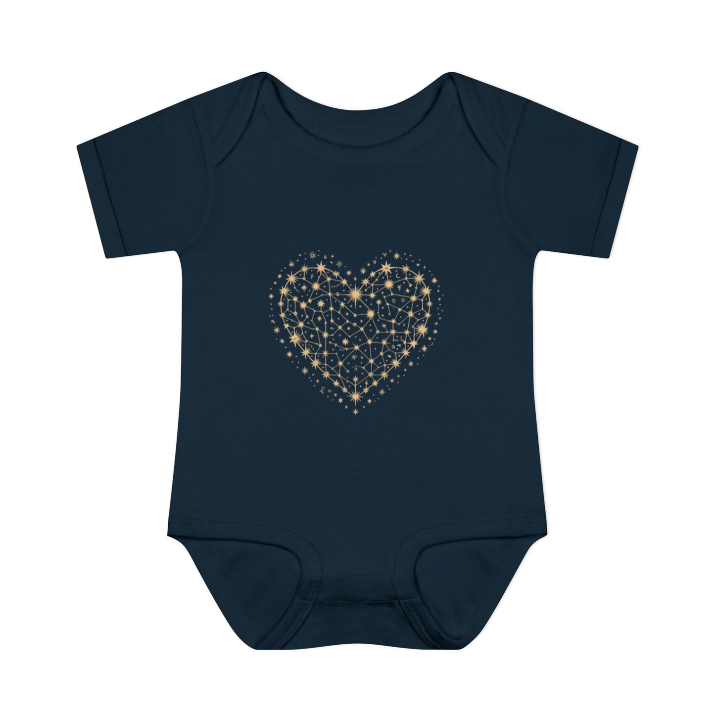 Heart Star Pattern Infant Bodysuit