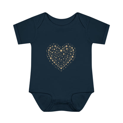 Heart Star Pattern Infant Bodysuit