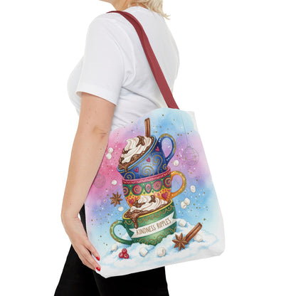 Colorful Hot Cocoa Tote Bag – Festive Winter Vibes