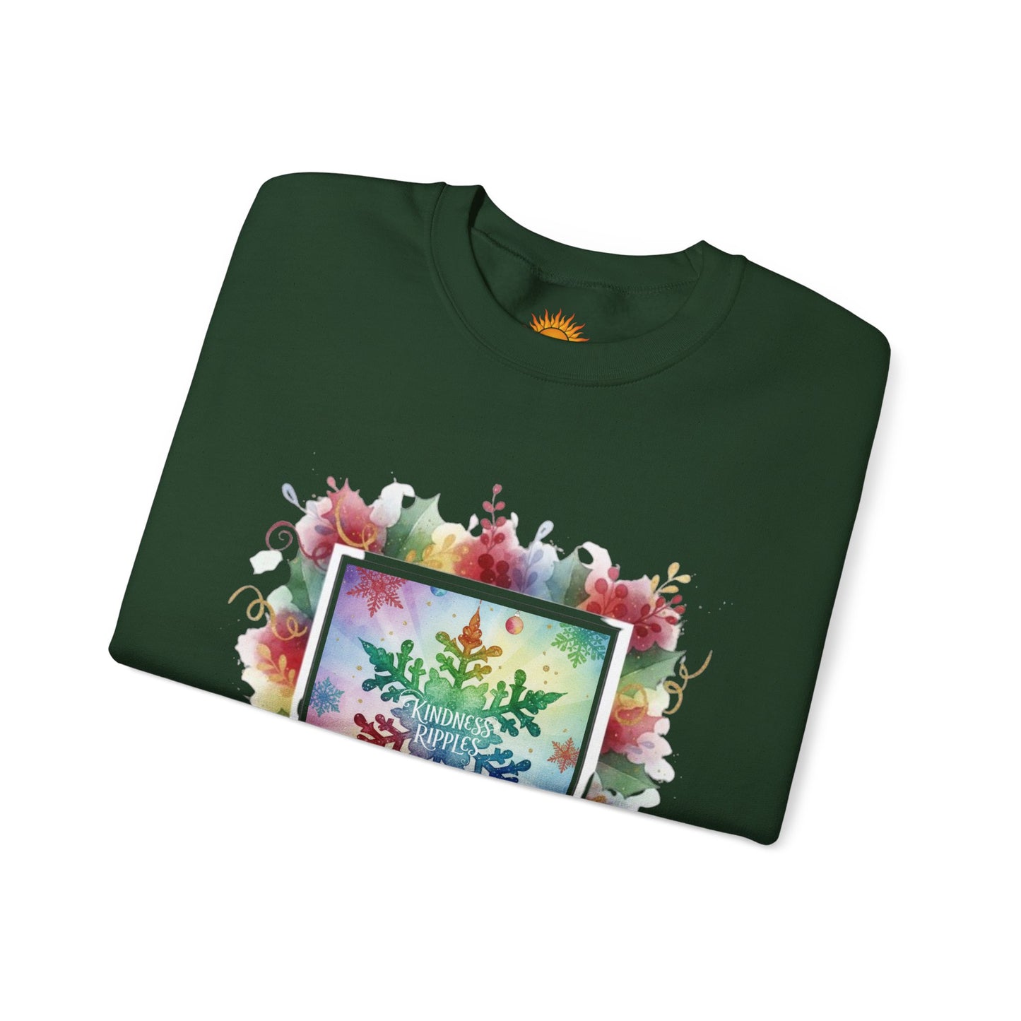 Rainbow Snowflake Kindness Crewneck Sweatshirt