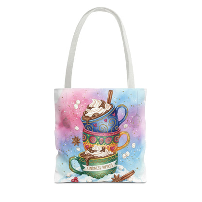 Colorful Hot Cocoa Tote Bag – Festive Winter Vibes