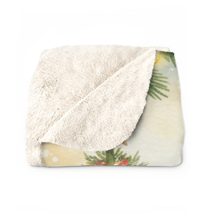 Christmas Gentle Bernese Mountain Dog Sherpa Blanket — 'Kindness Ripples' Holiday Throw