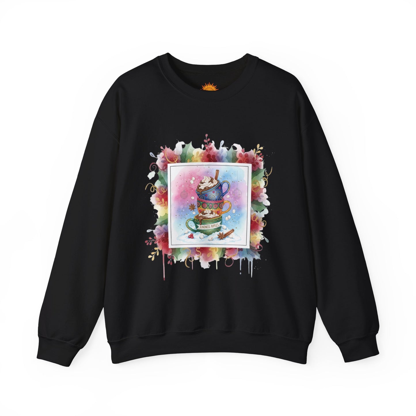 Cozy Holiday Crewneck Sweatshirt - Hot Cocoa Vibes