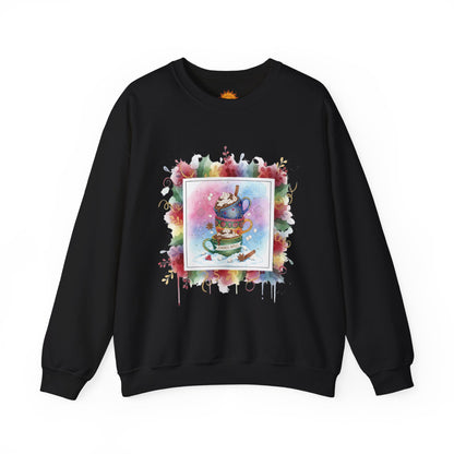 Cozy Holiday Crewneck Sweatshirt - Hot Cocoa Vibes