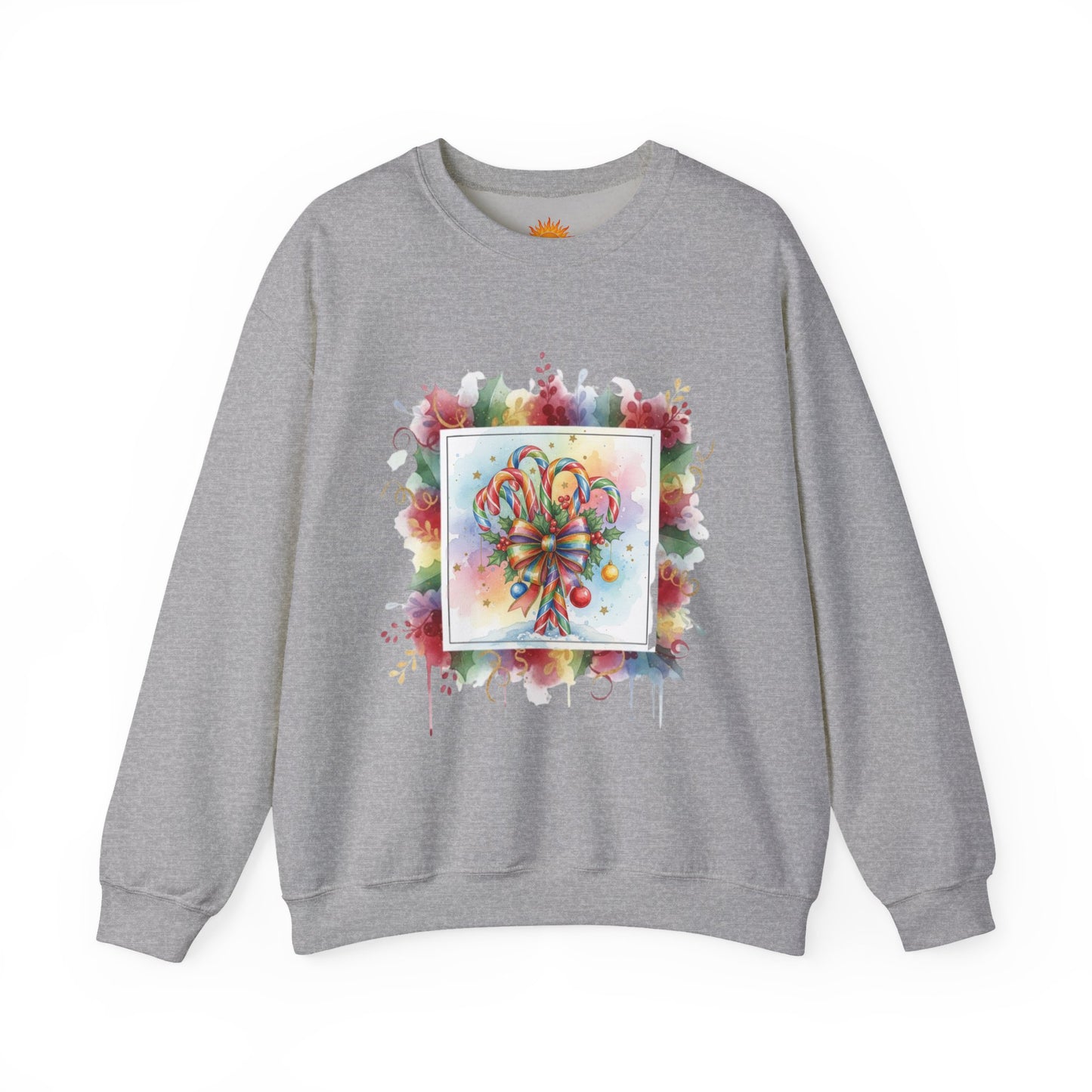 Christmas Candy Cane Crewneck Sweatshirt