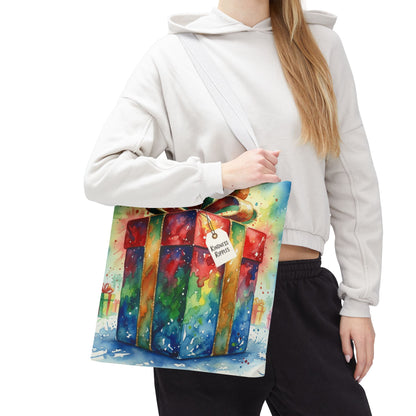 Colorful Gift Tote Bag - Perfect for Holidays & Celebrations -Simple message of Kindness - Reusable