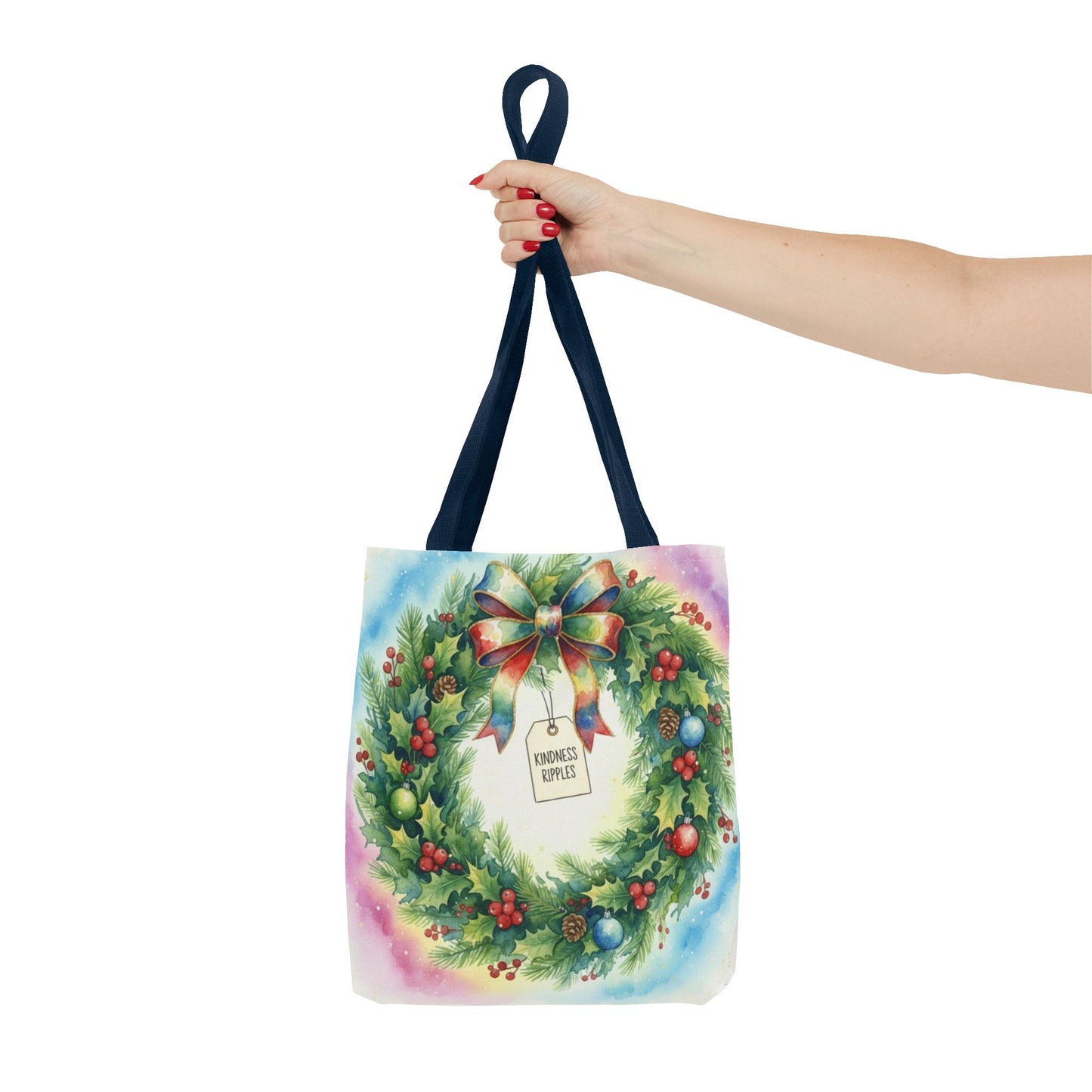 Holiday Wreath Tote Bag - Perfect for Christmas and Winter Celebrations