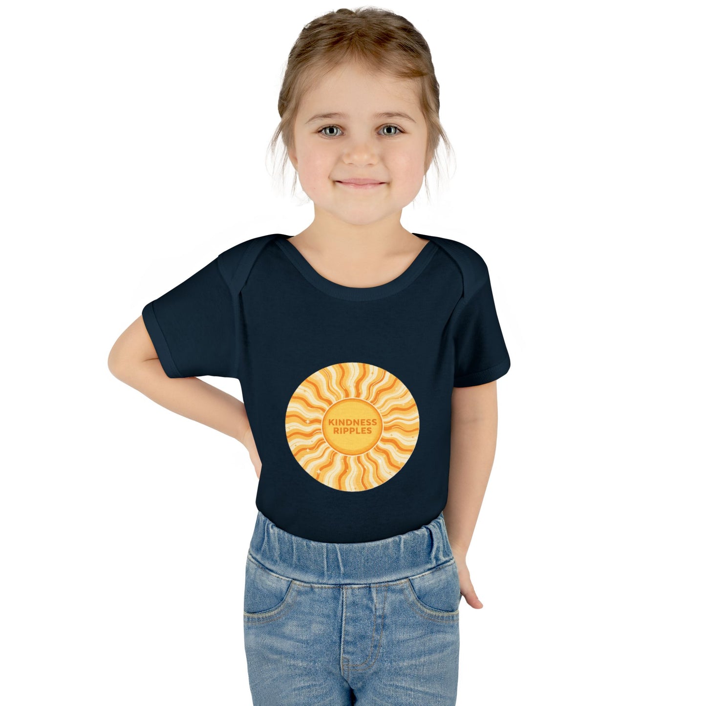 Sunshine Infant Bodysuit - "Mindfulness Ripple" Design for Newborns