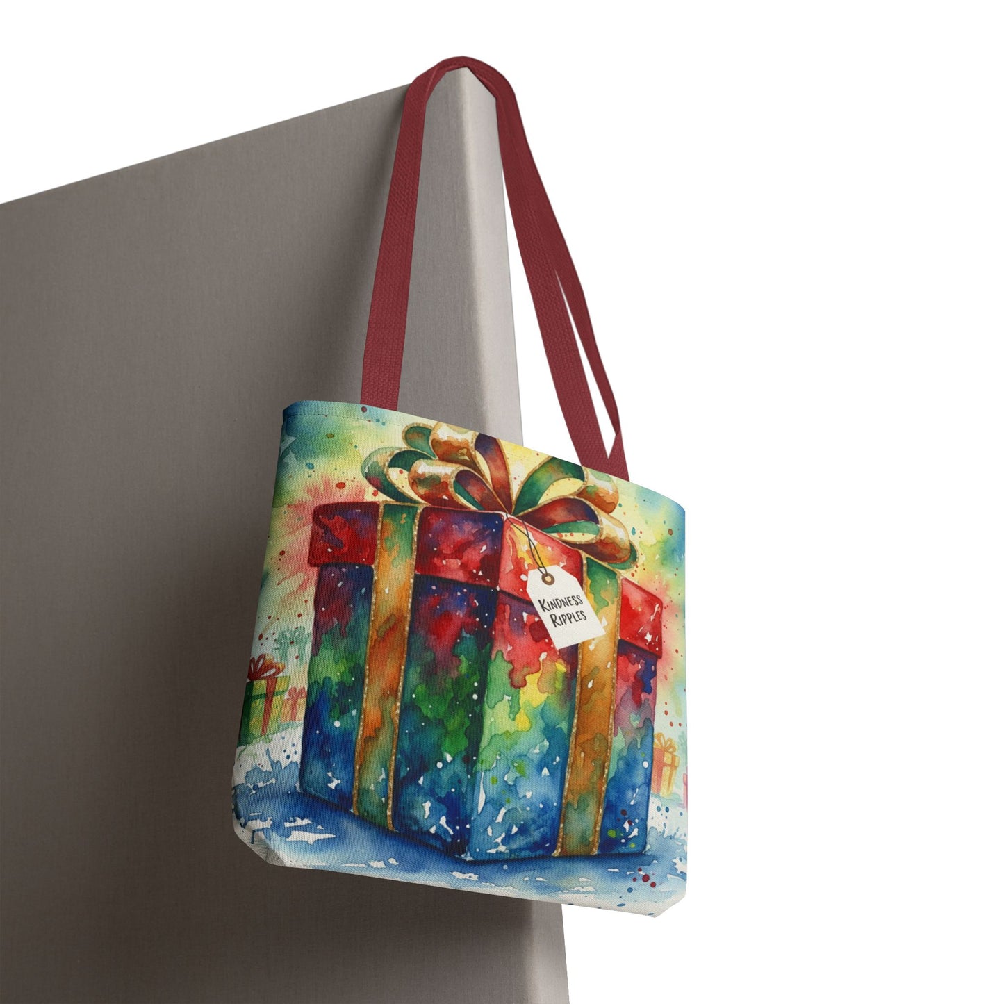 Colorful Gift Tote Bag - Perfect for Holidays & Celebrations -Simple message of Kindness - Reusable