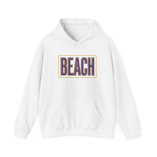 Beach Hoodie with Purple & Gold Eagle Graphic – TTU Team Spirit Sweatshirt
