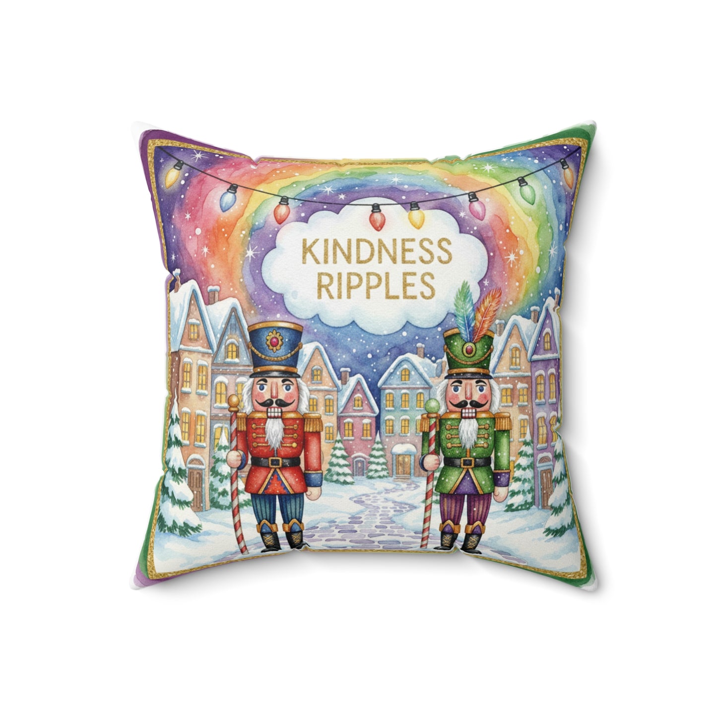 Square Pillow Nutcrackers Spun Polyester