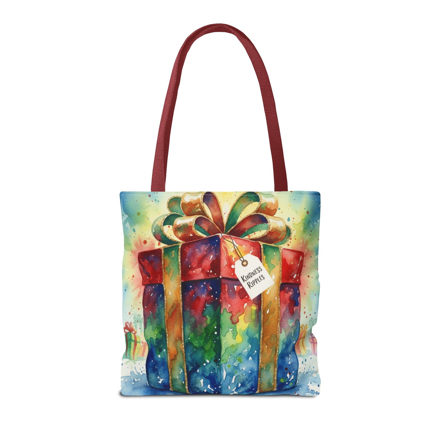 Colorful Gift Tote Bag - Perfect for Holidays & Celebrations -Simple message of Kindness - Reusable