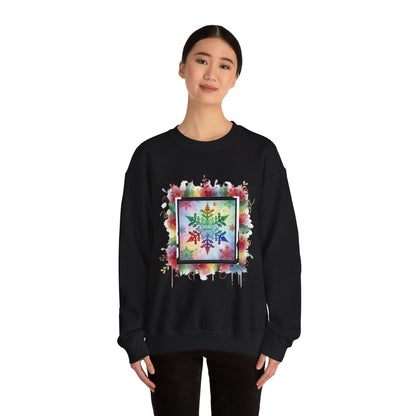 Rainbow Snowflake Kindness Crewneck Sweatshirt