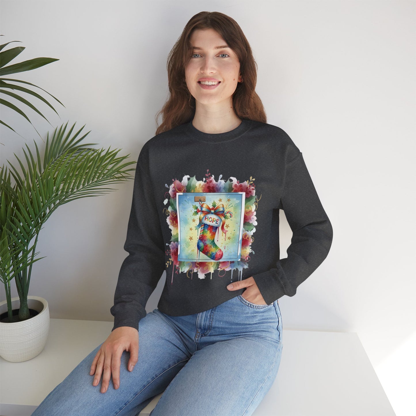 Hopeful Holiday Crewneck Sweatshirt