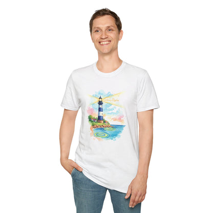 Lighthouse Inspired Unisex Softstyle T-Shirt - Perfect for Beach Lovers