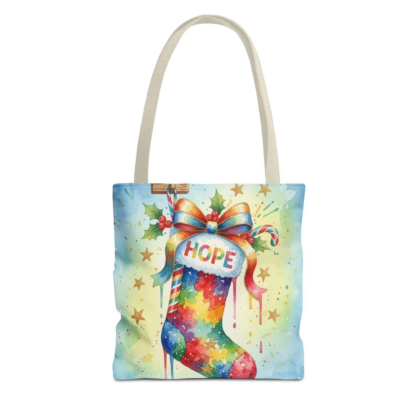 Colorful Holiday Hope Tote Bag