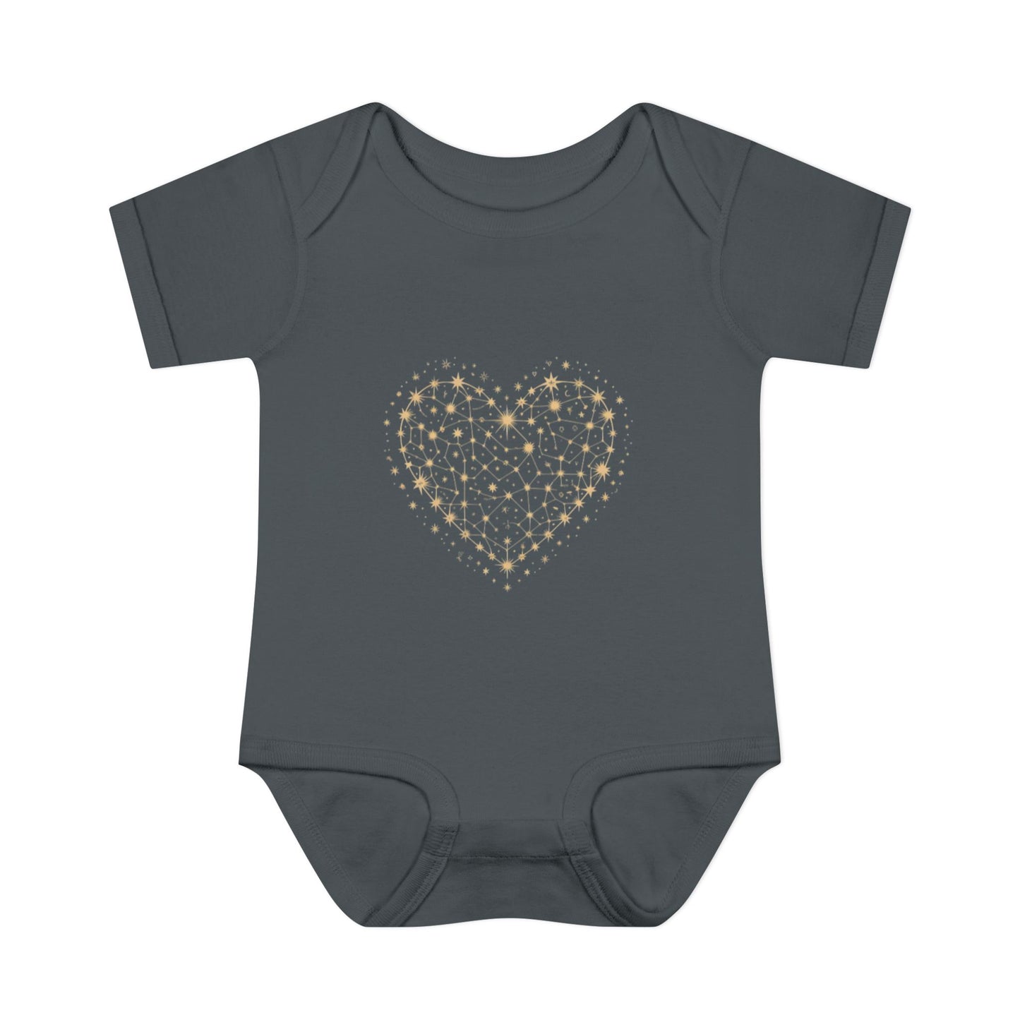 Heart Star Pattern Infant Bodysuit
