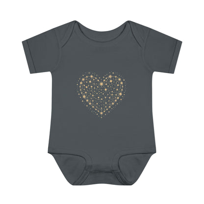 Heart Star Pattern Infant Bodysuit