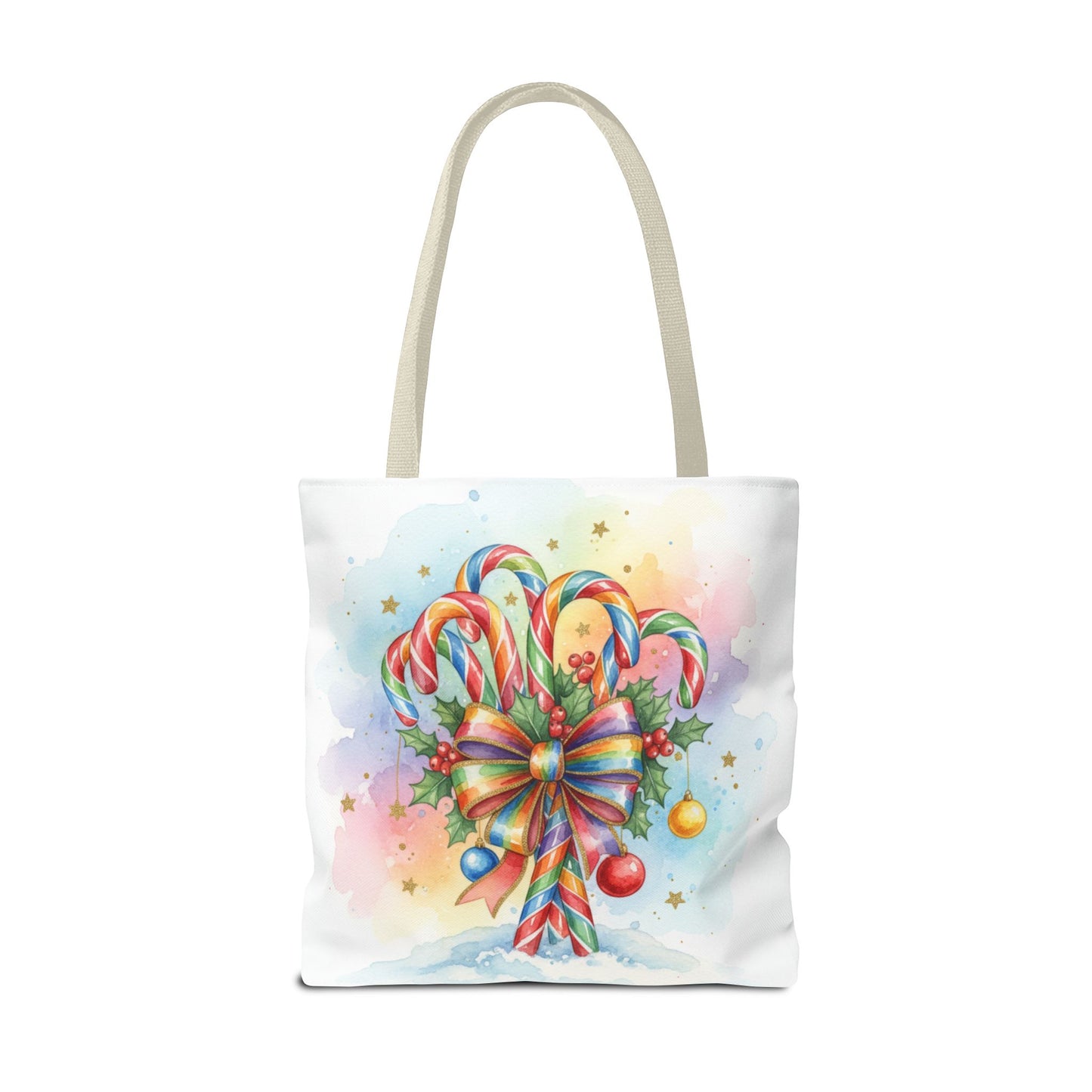 Festive Candy Cane Tote Bag