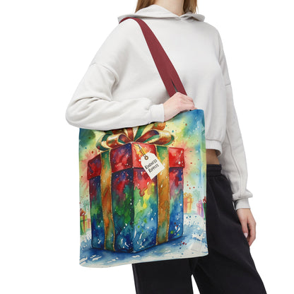Colorful Gift Tote Bag - Perfect for Holidays & Celebrations -Simple message of Kindness - Reusable