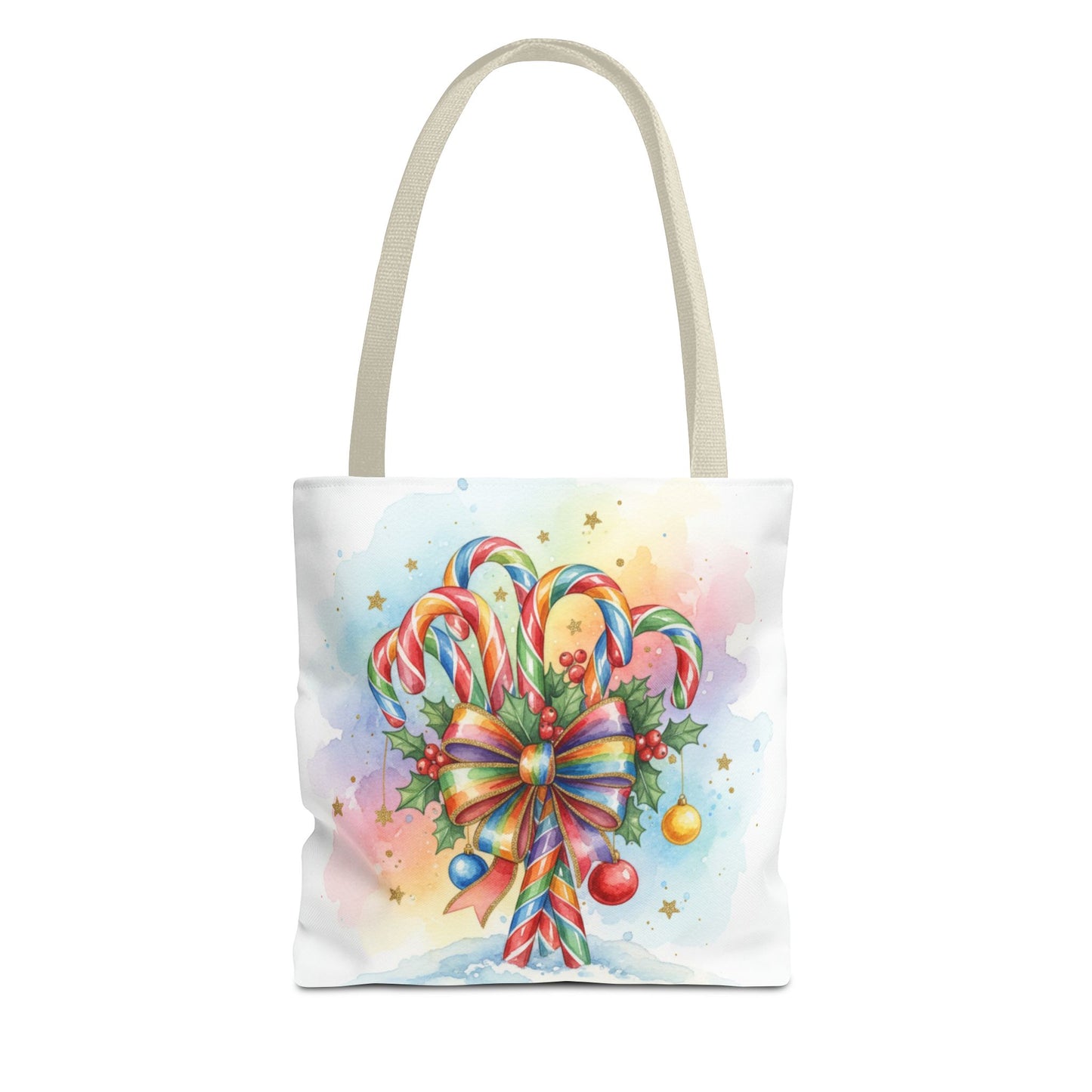 Festive Candy Cane Tote Bag
