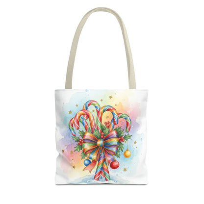 Festive Candy Cane Tote Bag