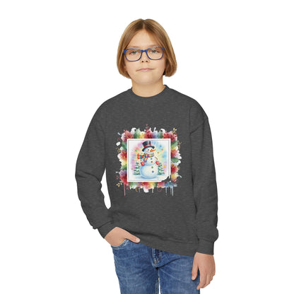 Snowman Youth Crewneck Sweatshirt - Cozy Holiday Apparel