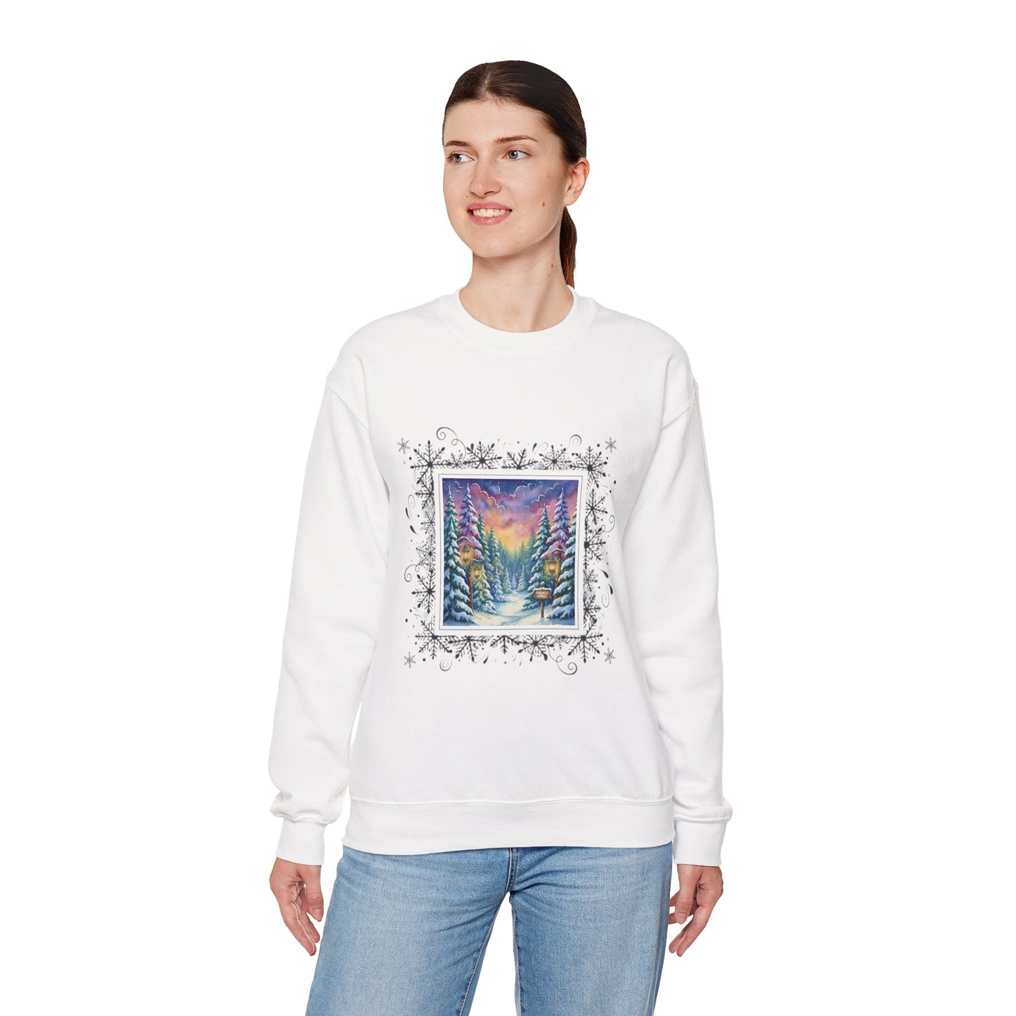Winter Wonderland Crewneck Sweatshirt - Cozy Unisex Design for Holiday Comfort